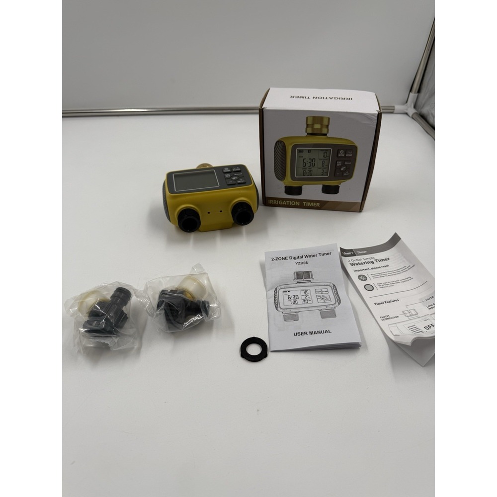 PREMIUM Programmable 2-Zone Smart Sprinkler Timer - Outdoor Automatic Irrigation